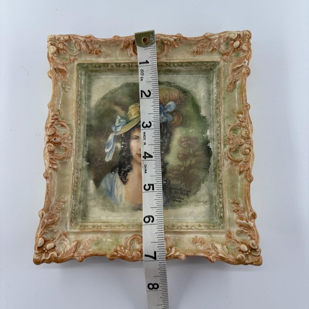 Gainsborough Style Duchess of Devonshire Portrait Tile Holland Rococo Frame - Picture 2 of 8